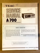 Teac A-700 Cassetta Manuale di