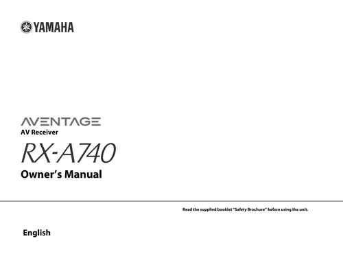 Yamaha a740 receiver owners - receiver,