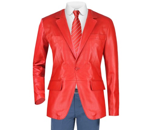 Blazer uomo rosso scuro vera