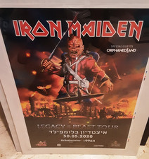 POSTER CONCERTO IRON MAIDEN LEGACY OF THE BEAST TOUR 2020 LIVE IN TEL AVIV 50X70