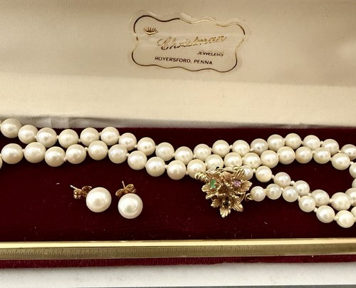 Orecchini collana perle - collana,