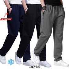 PANTALONE TUTA DIRITTO FELPATO MICRO-PILE TASCA ZIP ERMETICA CASA SPORT M - 3XL