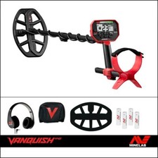 METAL DETECTOR VANQUISH 440 MINELAB CUFFIE PIASTRA V10 10" CERCAMETALLI ORO