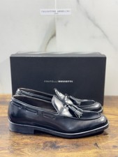 fratelli rossetti Scarpa Uomo Mocassino Nero   Nappine  Luxury Men Shoe 39