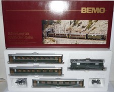 Bemo H0m 7215 100 ++ set treno rapido della FR con locomotiva elettrica Ge 4/4 601 IMBALLO ORIGINALE ++ #E5_490