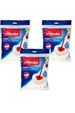 3 MOCIO DI RICAMBIO VILEDA TURBO SMART FIOCCO PER SECCHIO LAVAPAVIMENTI A PEDALE
