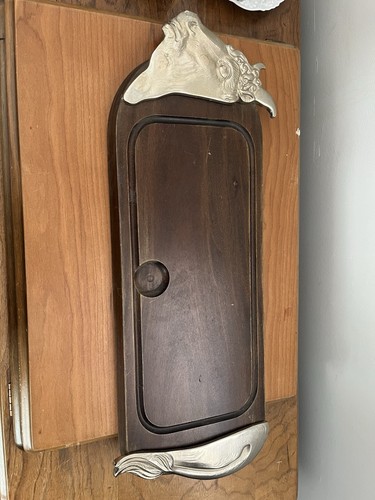 Decorative wooden serving tray