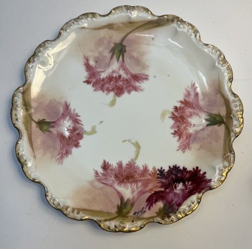 Piatto garofani rosa - , dipinto