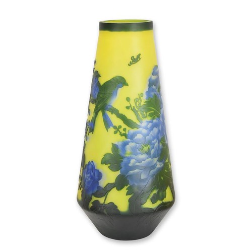 Vaso cammeo vetro fiore di - vaso,