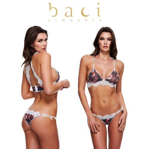 Baci completo intimo floreale - completo,