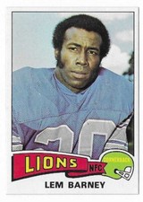 LEM BARNEY 1975 Topps Football