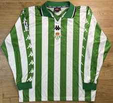Maglia Home ORIGINALE REAL BETIS 1999/00 Match Issue XL KAPPA Rara 'Fernandez 3'