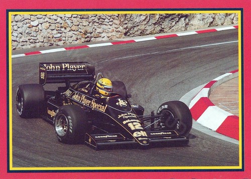 Cartolina ayrton senna - senna, lotus