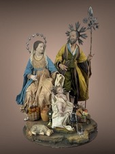 Natività Stile ‘700 Napoletano sacra famiglia 36x 57cm arte presepiale Gesù