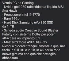 PC desktop GAMING usato