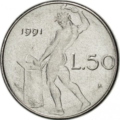 Lire 1991 volcano 3rd type - 50,