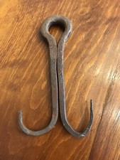 Antico gancio ferro battuto forgiato a mano 