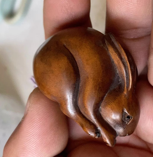 Gx1146 netsuke legno - in,