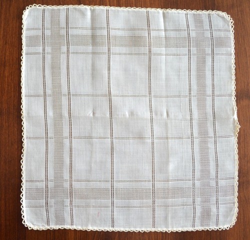 Vintage punch work hanky - vintage,