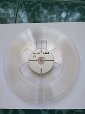 Bobina vuota Philips in plastica trasparente vintage da 7" con larghezza di 1/4"