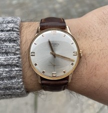 Imperios Calatrava orologio uomo meccanico vintage oro 18 Revisionato dress
