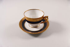 Tazza da collezione Klösterle Thun &UT oro inciso figure fregio blu cobalto manico drago