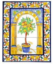 Zitronen Piastrelle Dipinte A