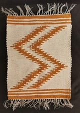 TAPPETINO / Mini TAPPETO / RUNNER soprammobile - colore BEIGE / Arancio 