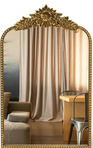 Antique gold baroque mirror - antique,