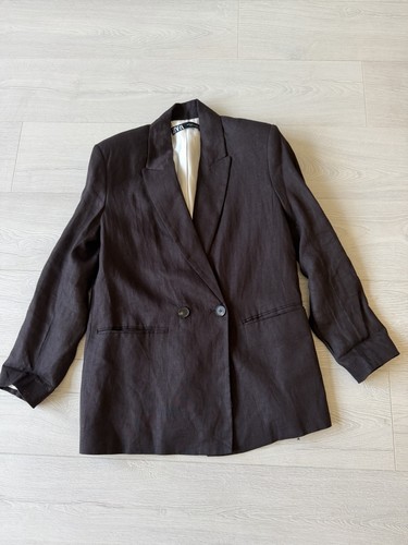 Blazer zara lino oversize - blazer, in