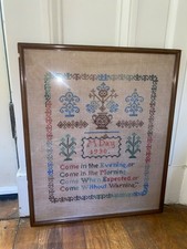 Antique 1930s Vintage Sampler