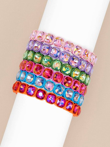 Bracciale elastico quadrato - , in