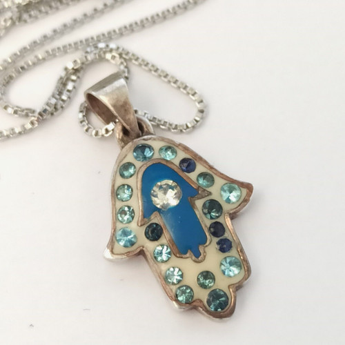 Collana hamsa argento - collana,