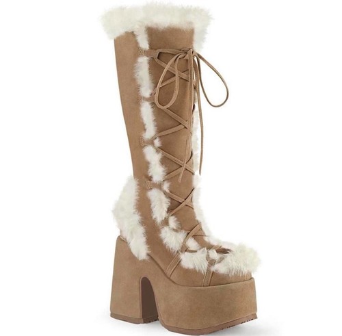 Stivali donna platform - , tan