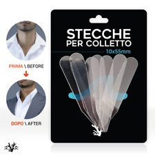 100 50 STECCHE PER COLLETTI CAMICIA 10x55 TENDICOLLO BALENETTE OSSICINI PLASTICA