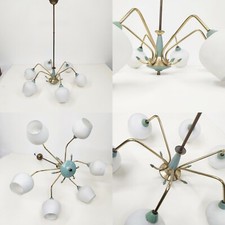 STUPENDA LAMPADA DA SOFFITTO LAMPADARIO ANNI 50 MODELLO RAGNO - DESIGN ITALIANO