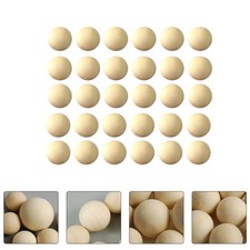  60pcs perline in legno fai-da-te non porose di sfere in legno rotonde non