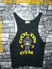 VINTAGE GOLD'S GYM HOODIE BODY BUILDING top vest joe '80s cotton California USA