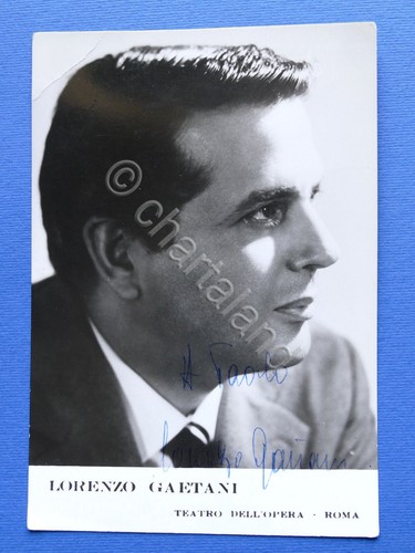 Autografo del cantante - , lirico