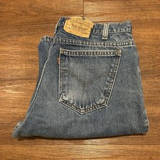 Jeans vintage Levi’s 506 arancione linguetta lavaggio medio denim uomo 36x34 made in USA