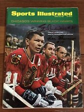 STAN MIKITA - WHARRAM - MOHNS SIGNED 1967 SPORTS ILLUSTRATED CHICAGO BLACKHAWKS 