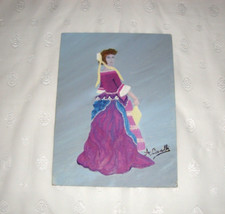 Quadro miniatura Dama '800