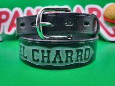 Cintura EL CHARRO Anni 80 (Lunga 95 cm) in Cuoio nero Made in Italy (PANINARO)