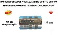 RACCORDO DRITTO PREMI SPILLO X GRUPPO MANOMETRICO 1/4 F - 1/4 F sae gas R407 R22