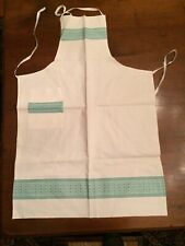 Grembiule da Cucina Bianco e Verde con taschino - Nuovo.