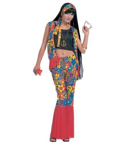 Costume hippie donna tessuto - costume,