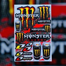 Adesivi moto casco monster energy cross Kit Lattina  Moto Casco Auto Bici Quad