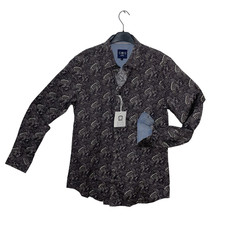 Camicia Uomo Marrone Fantasia