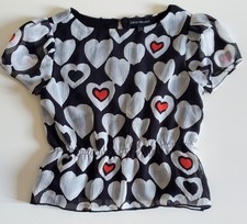 Emporio Armani Top Blusa con Cuori Bambina taglia 6 anni