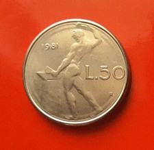 50 LIRE 1981 ERRORE - GOMMATA
